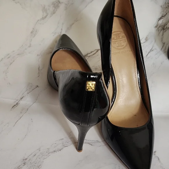 Tory Burch Black Patent Leather Heels - Picture 2 of 5